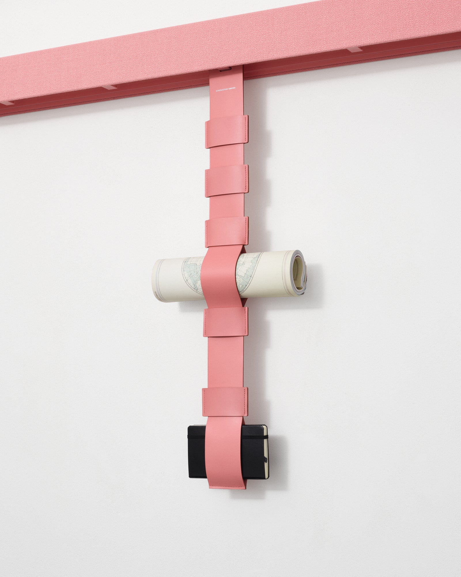 kvadrat raf simons magazine leather strap pink 
