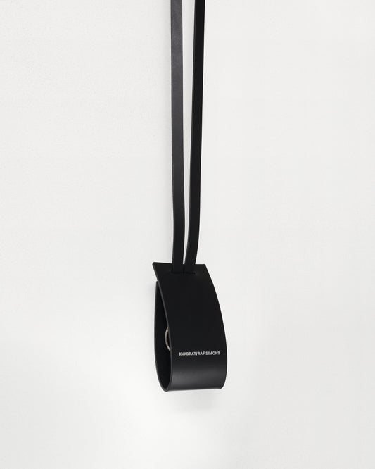 kvadrat raf simons leather key chain black