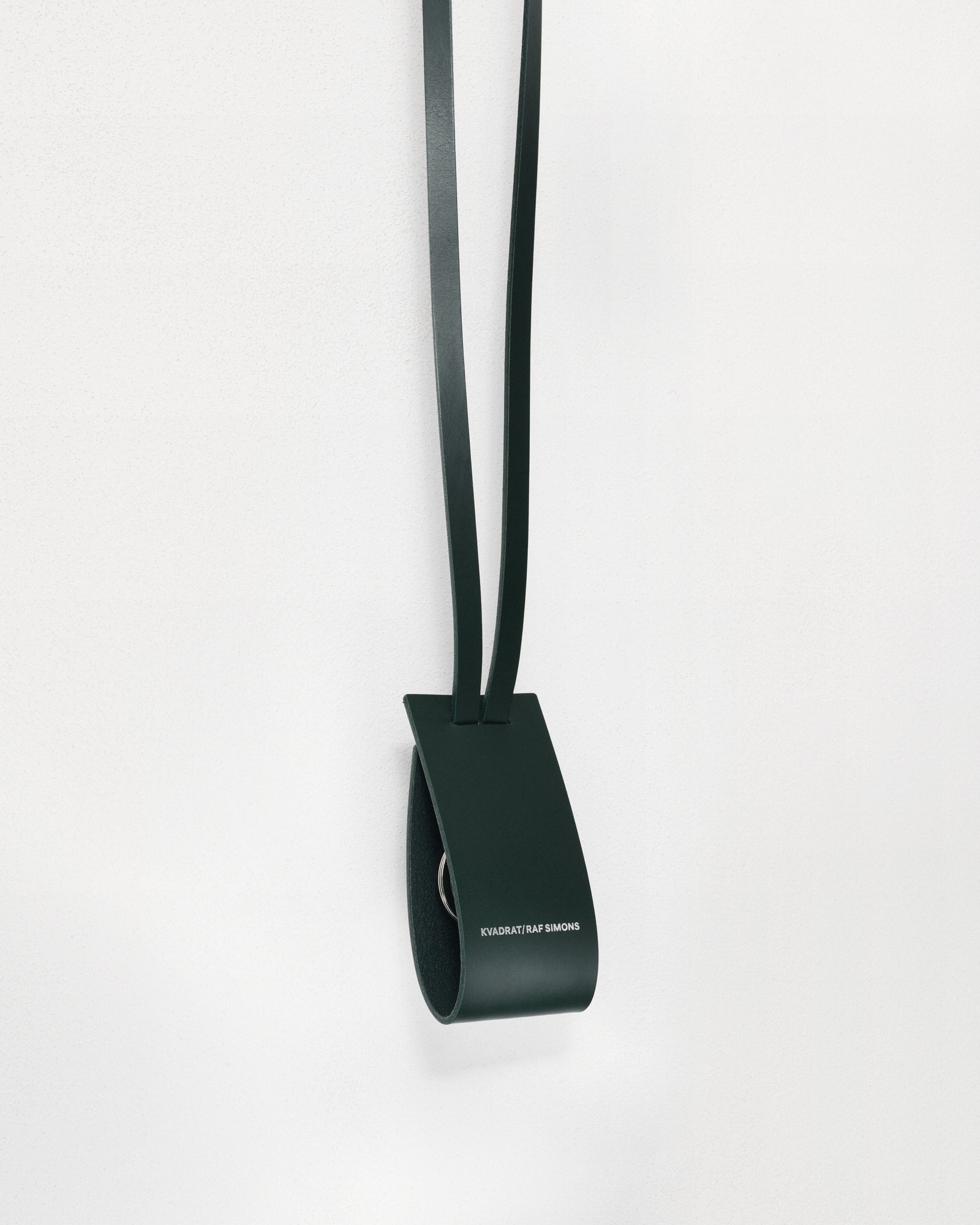 kvadrat raf simons leather key chain dark green