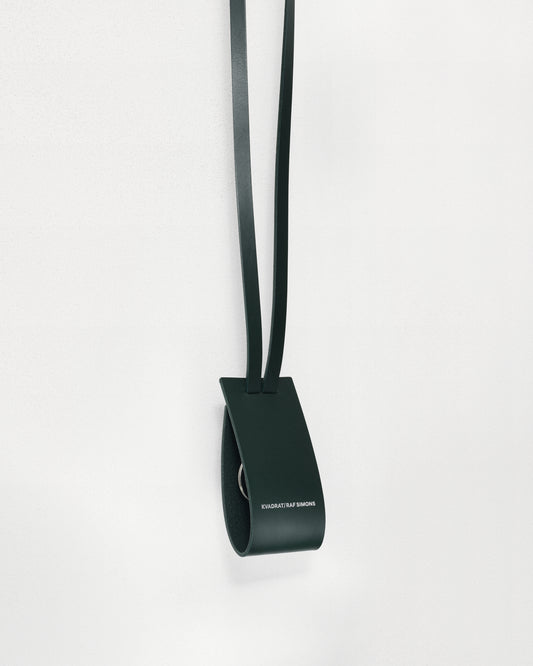 kvadrat raf simons leather key chain dark green