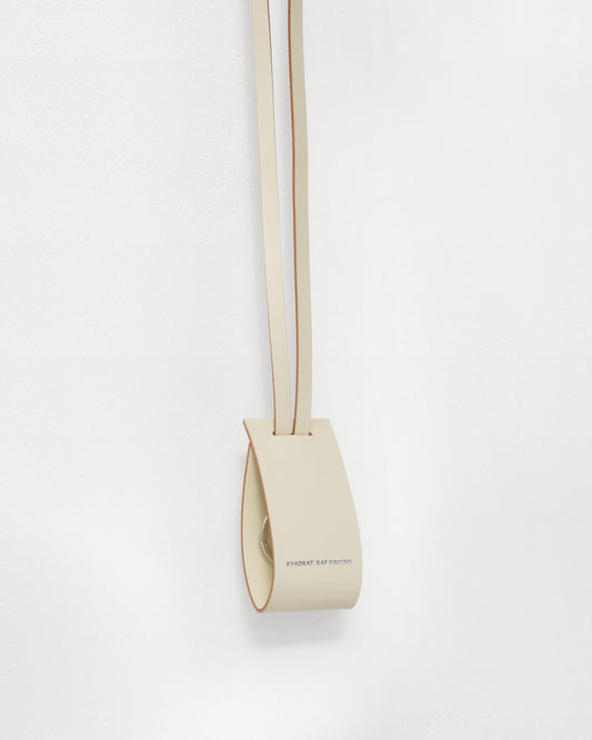 kvadrat raf simons leather keychain off white
