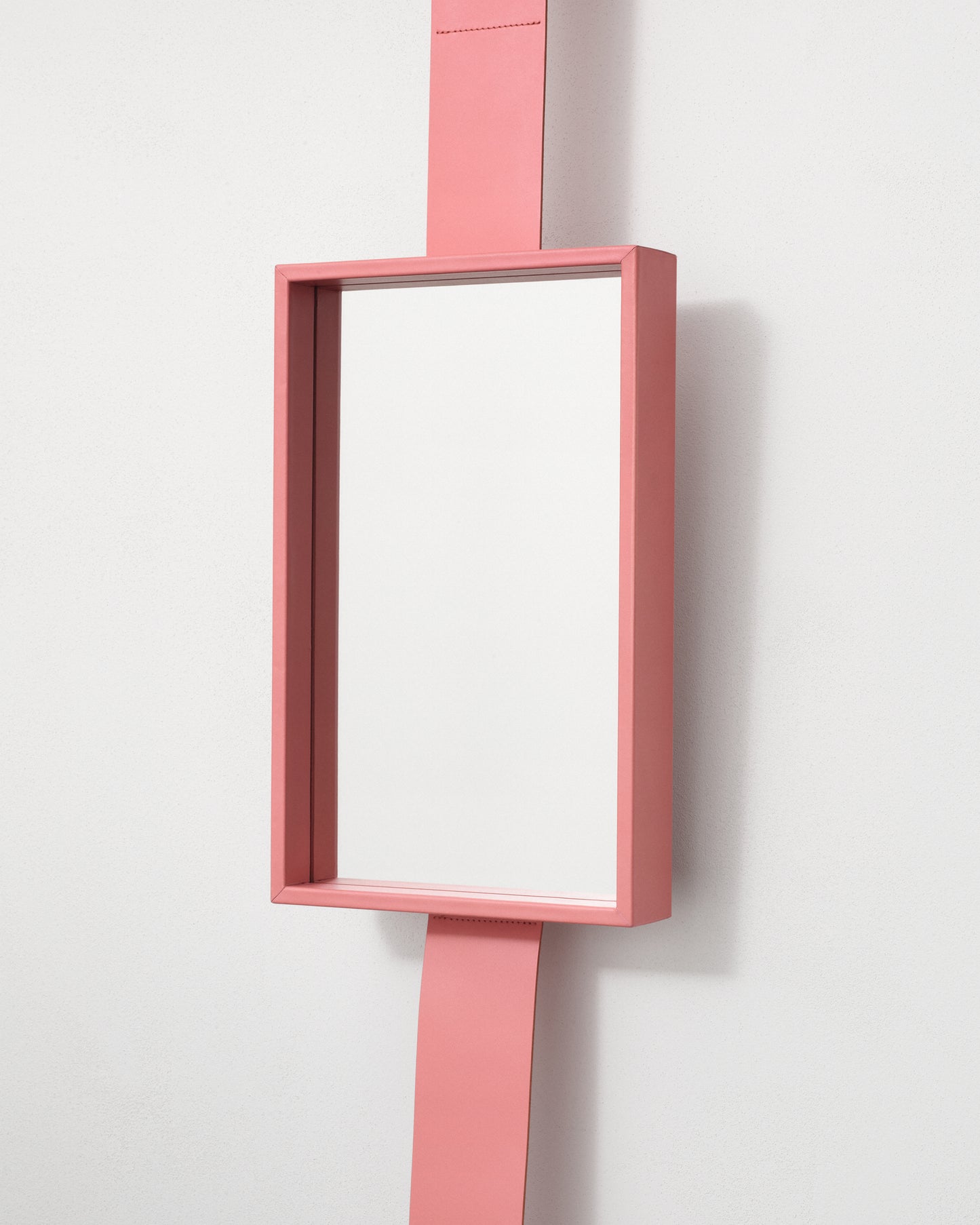 kvadrat raf simons leather mirror tray pink