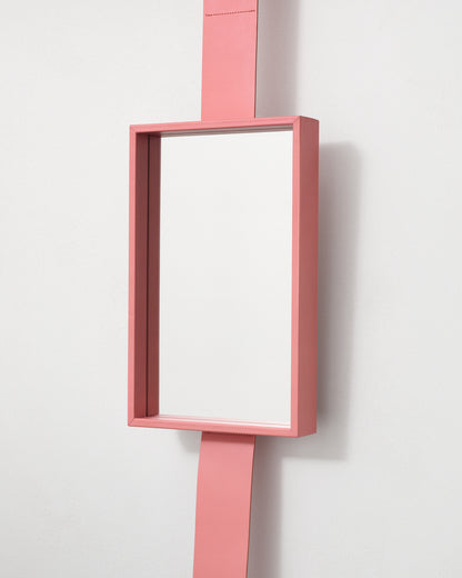 kvadrat raf simons leather mirror tray pink