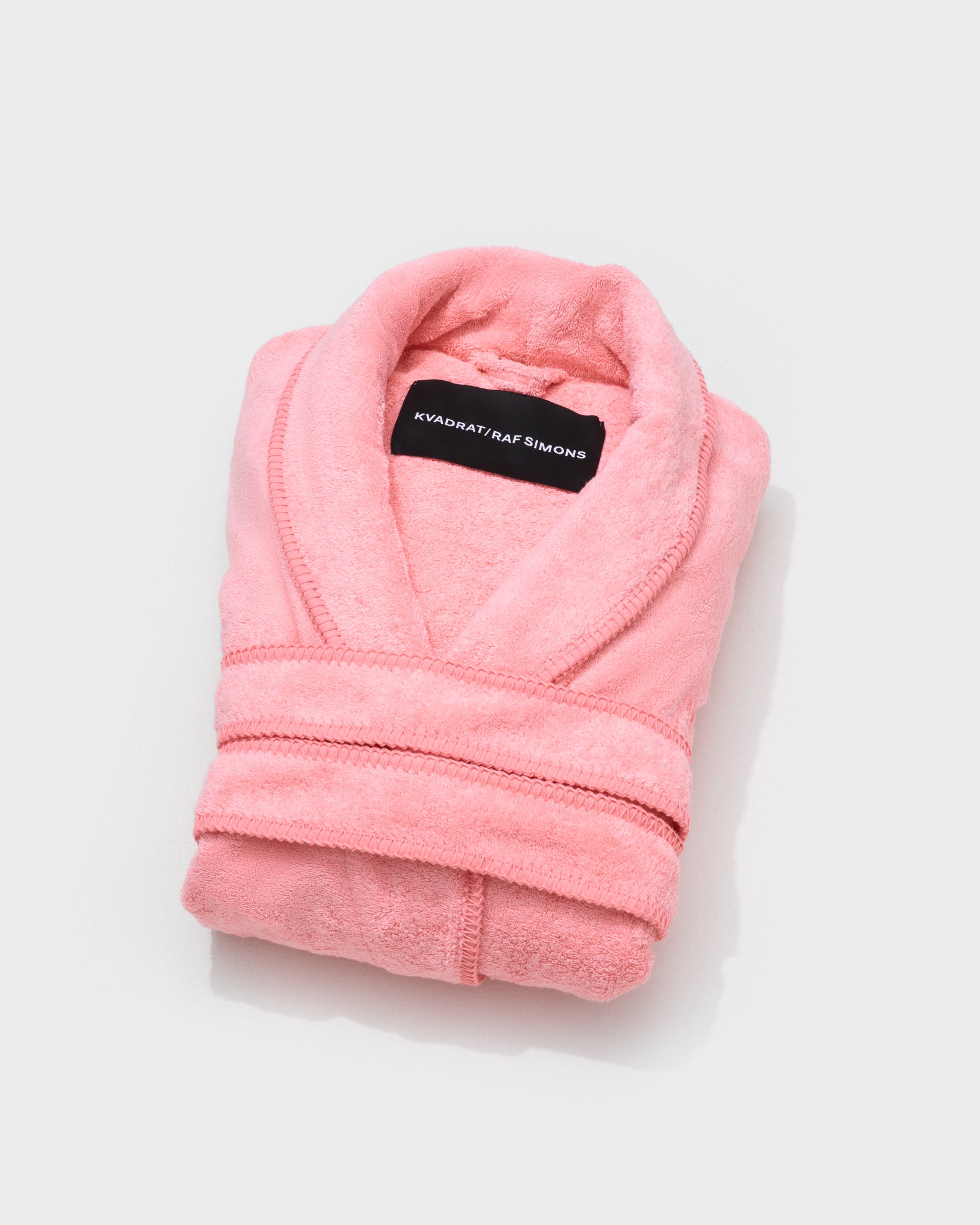 kvadrat raf simons whipstitch bathrobe pink
