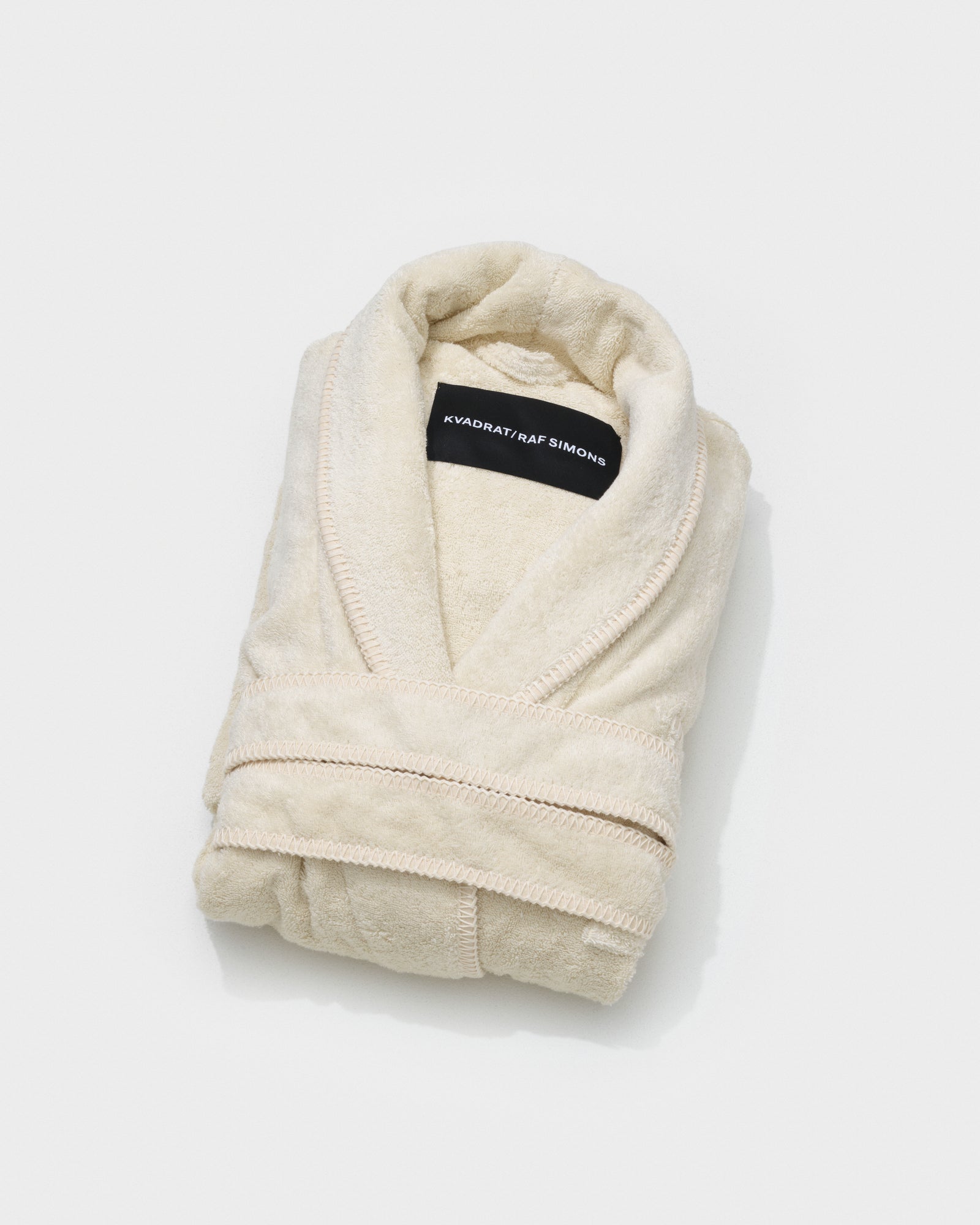 kvadrat raf simons whipstitch bathrobe off white