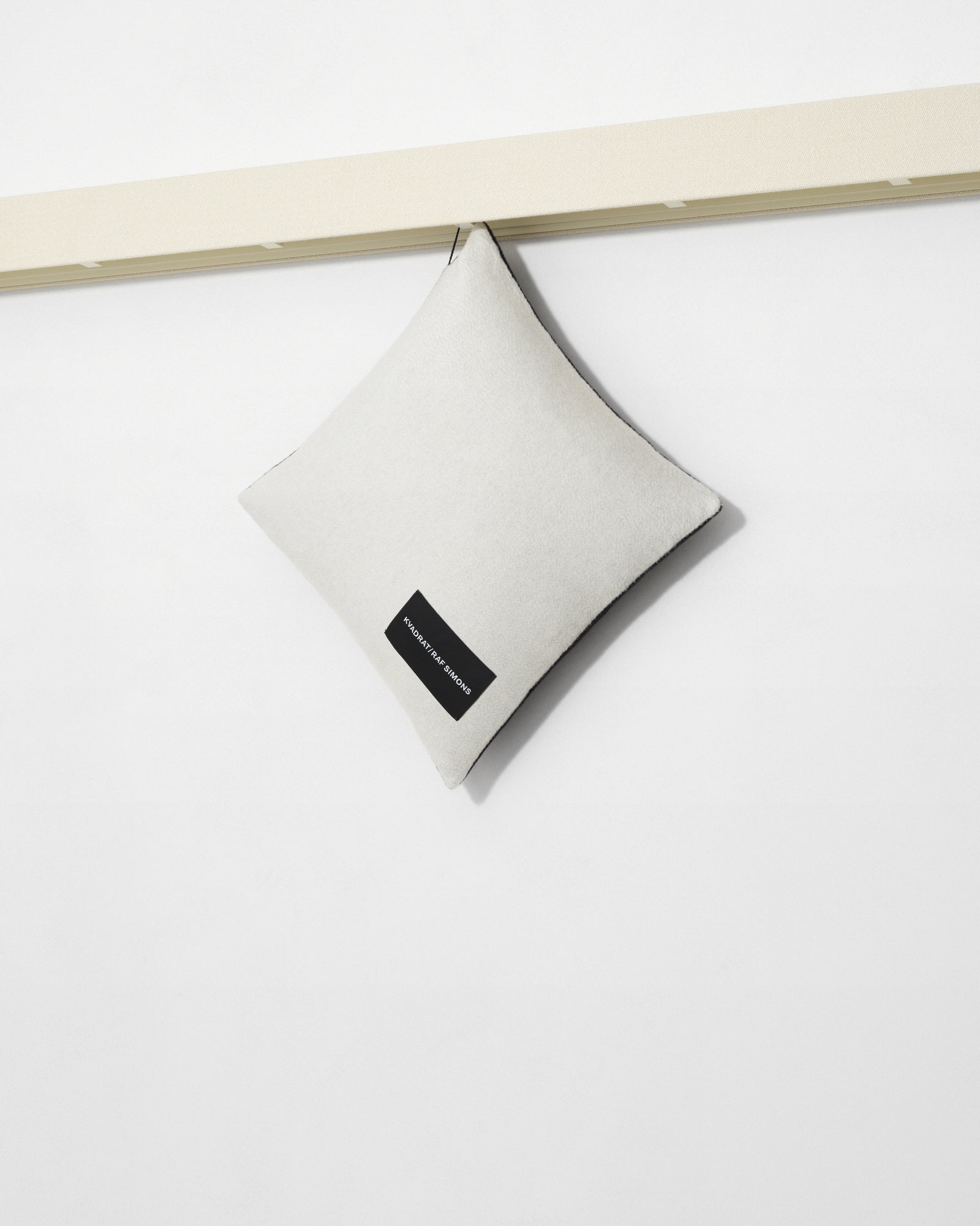 kvadrat raf simons double face cashmere cushion off white black