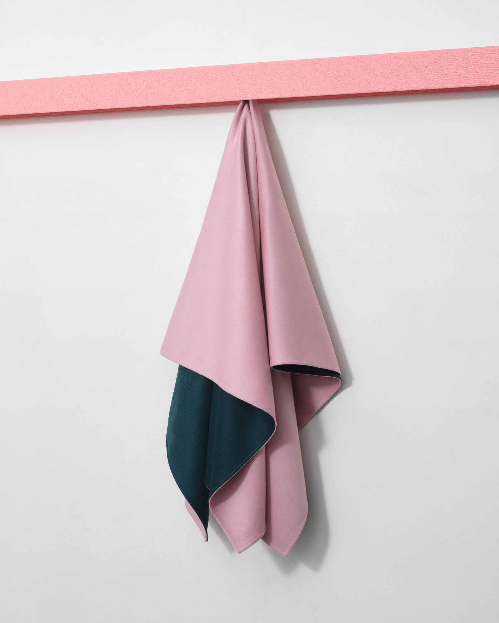 kvadrat raf simons double face cashmere throw pink dark green
