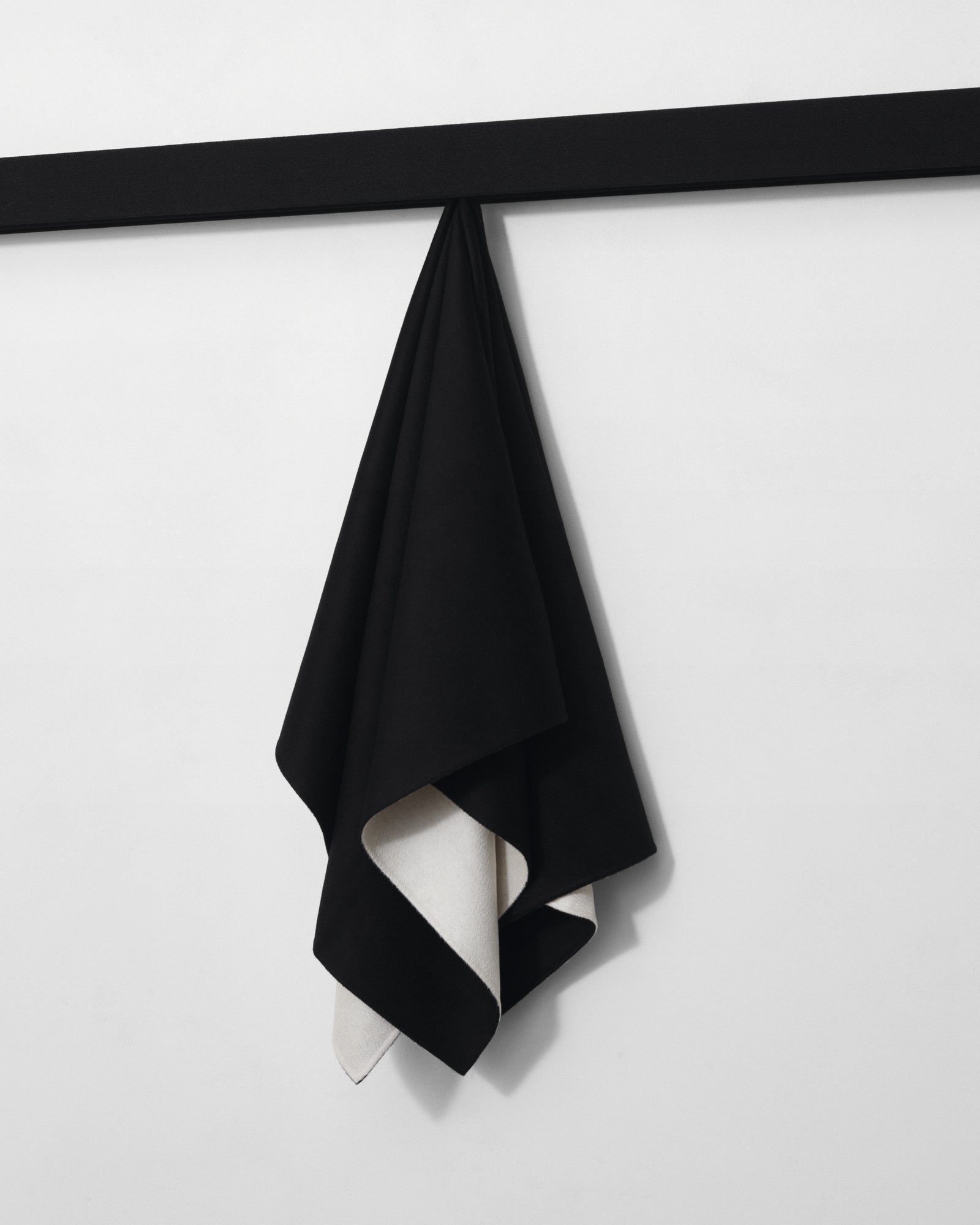 kvadrat raf simons double face cashmere throw black off white