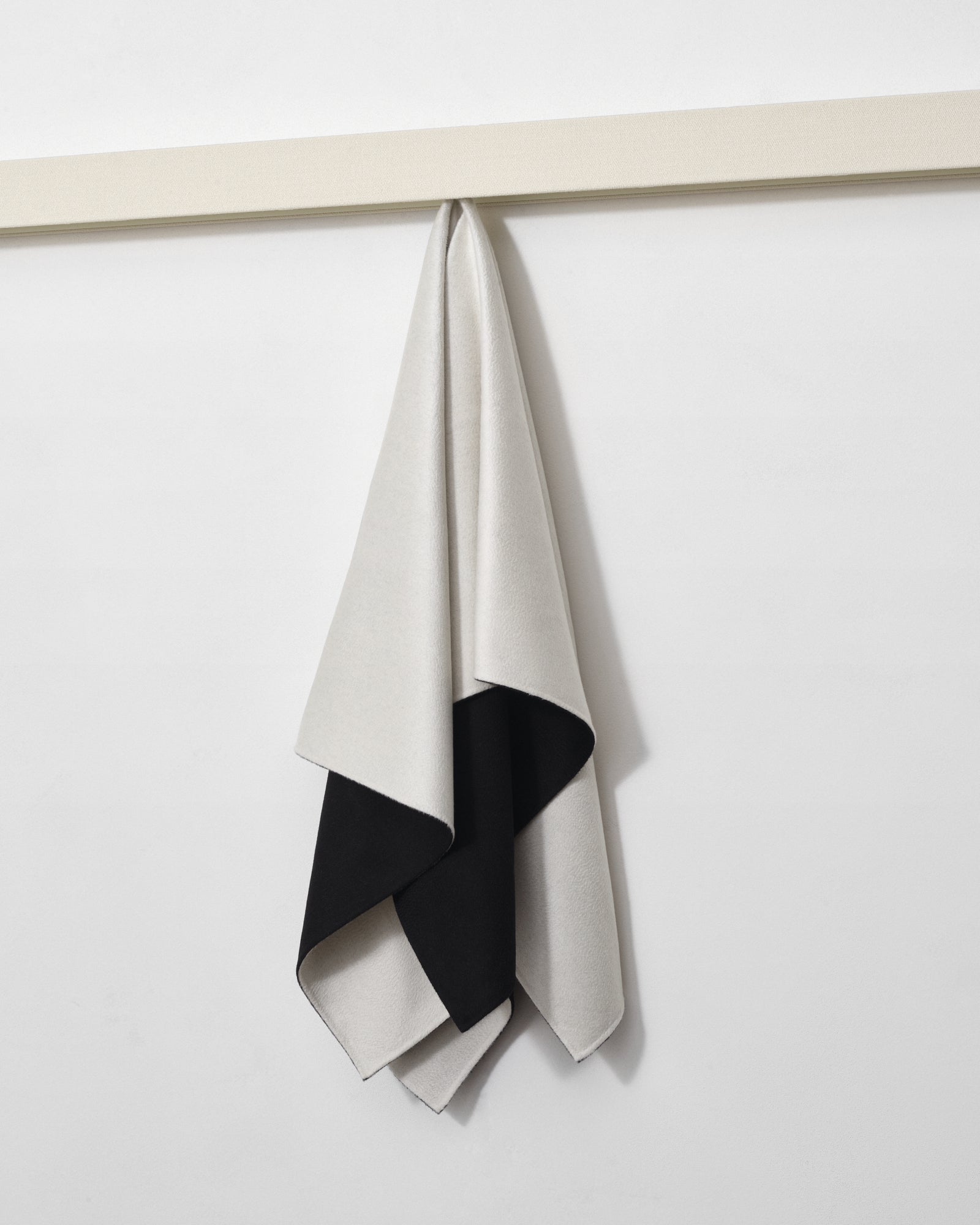 kvadrat raf simons double face cashmere throw black off white