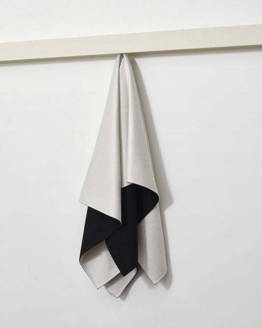kvadrat raf simons double face cashmere throw black off white