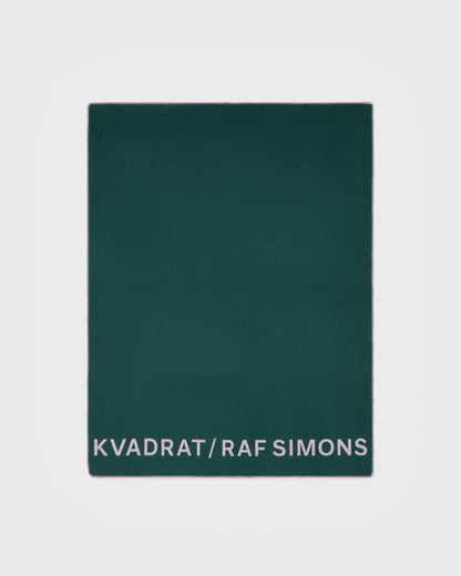 kvadrat raf simons double face wool throw dark green pink