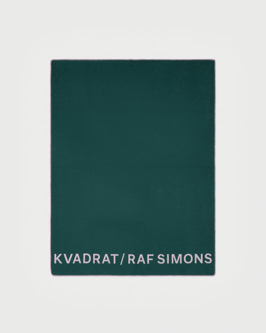 kvadrat raf simons double face wool throw dark green pink