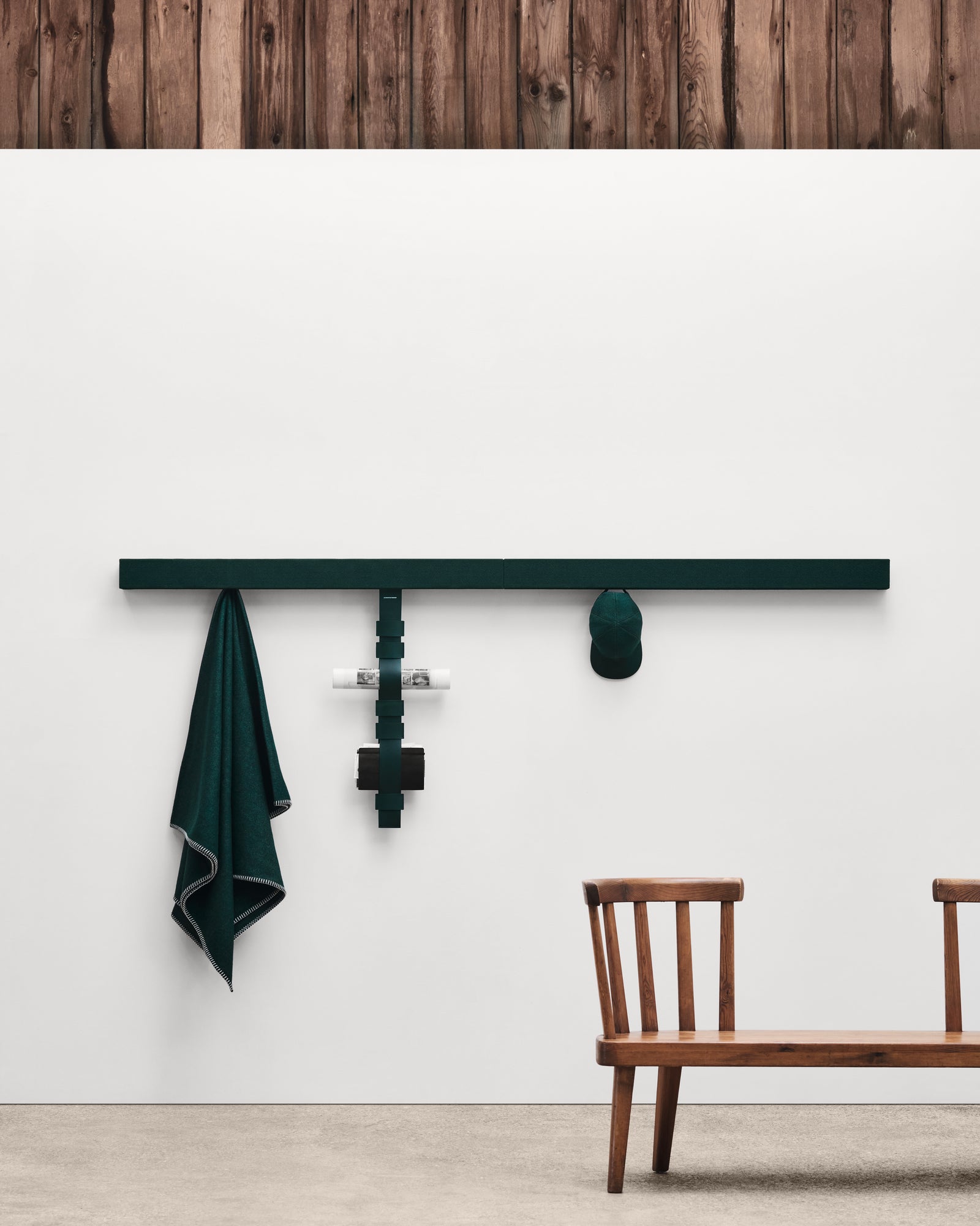 Kvadrat Raf Simons Shaker System with products in Dark Green