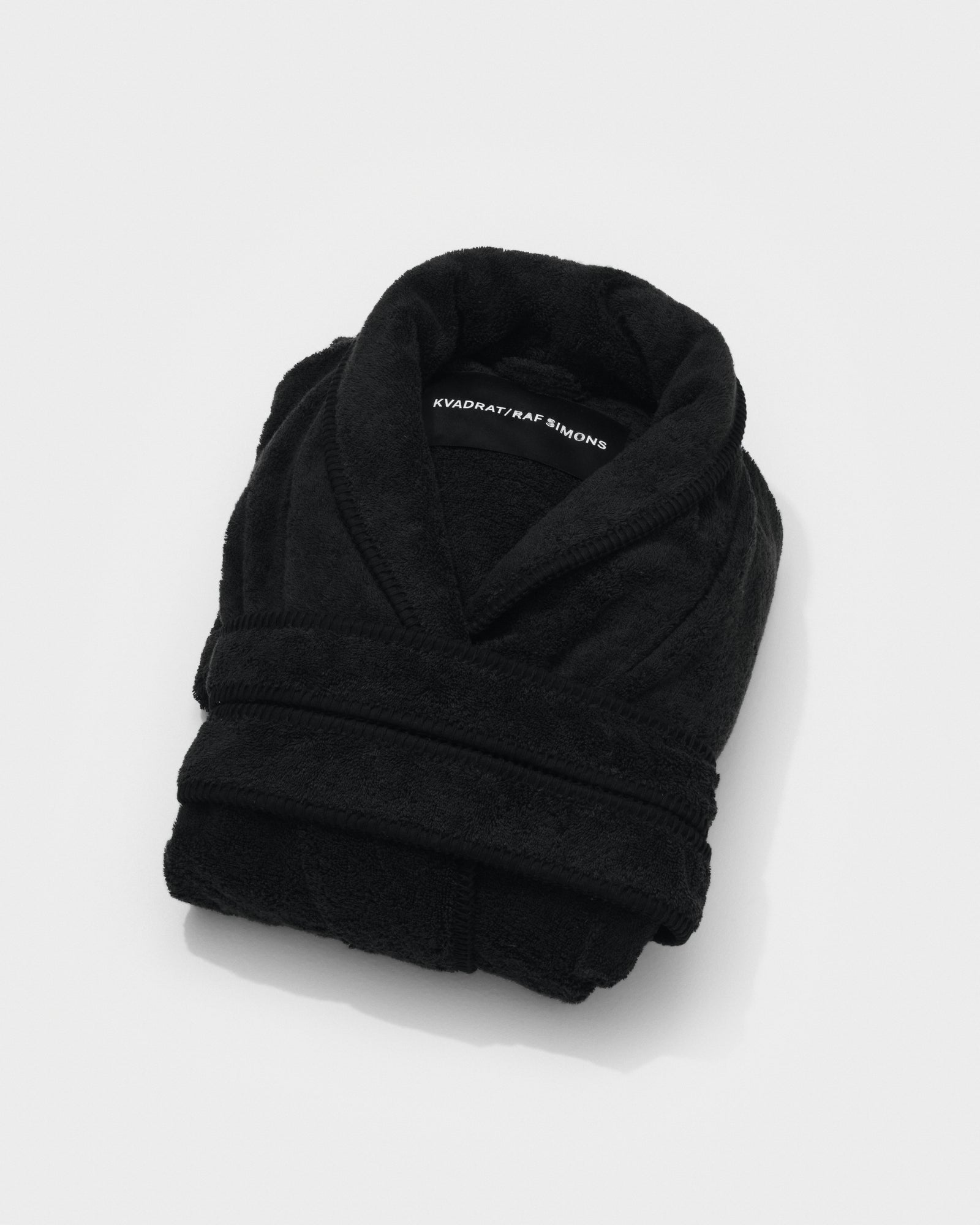 kvadrat raf simons whipstitch bathrobe black