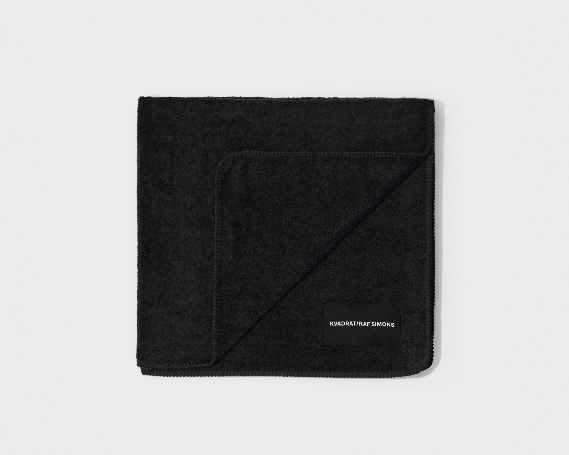 kvadrat raf simons whipstitch towel black