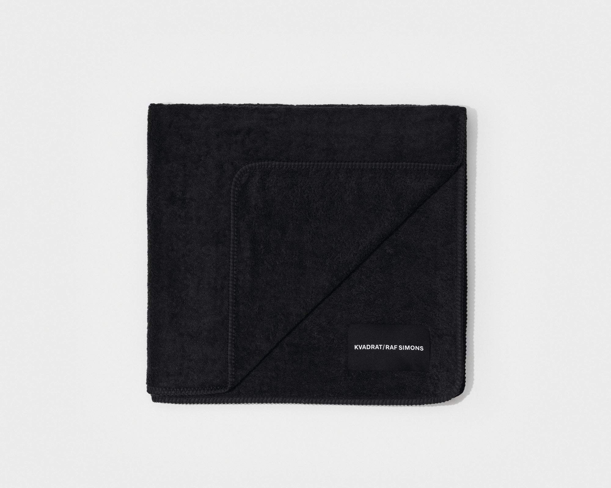 kvadrat raf simons whipstitch towel black
