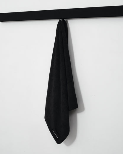 Whipstitch beach towel | Black
